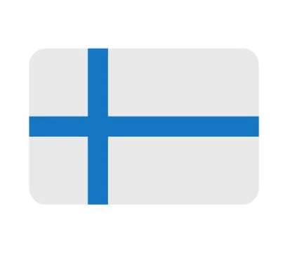 Finland flag on white background Stock Illustration