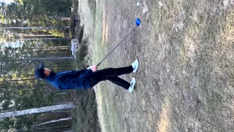 Finland: Golf game goes wrong Stockbeeldmateriaal 332788389