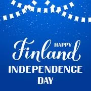 Finland Independence Day calligraphy hand lettering. Finnish