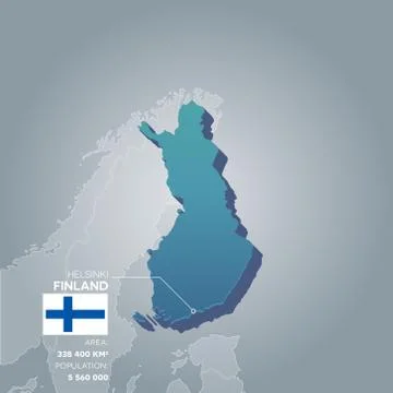 Finland information map. Stock Illustration