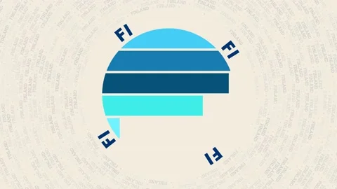 Finland logo intro. Badge with the circu... | Stock Video | Pond5