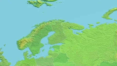 Finland Map 3D animated with Borders Video stock 348521242