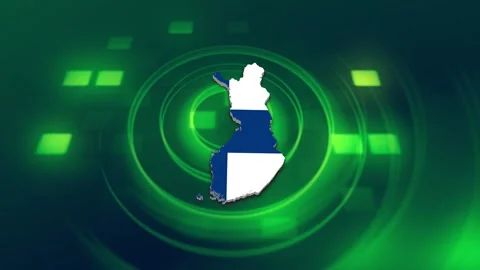 Finland Map and Flag Background Stock Footage 344027874