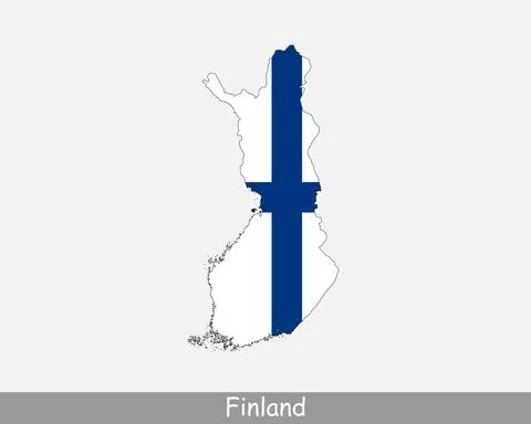 Finland Map Flag Stock Illustration