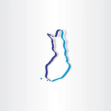 Finland map icon vector Illustrazione stock