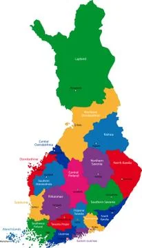 Finland map Stock Illustration