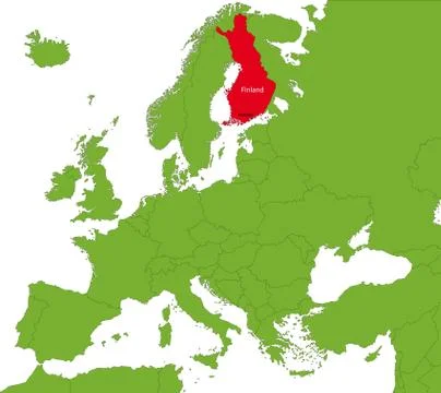Finland map Stock Illustration