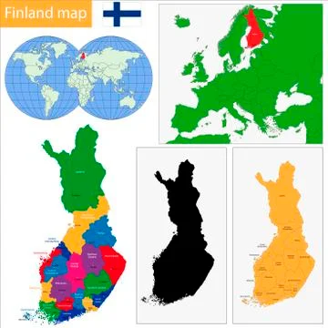 Finland map Stock Illustration