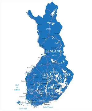 Finland map Stock Illustration