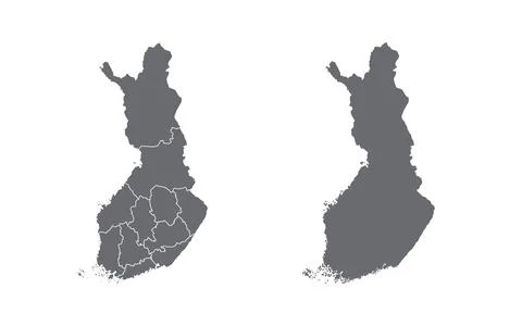 Finland map isolated on a white background. Stock Illustration