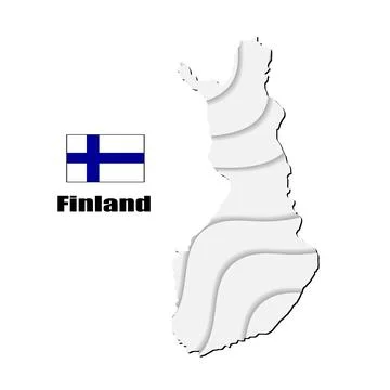 Finland map on white background. vector illustration. Stock Illustration