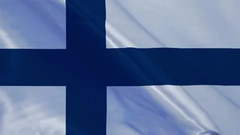 Finland National Waving Flag, Motion Animation of Finland National Flag Stock Footage 304570847