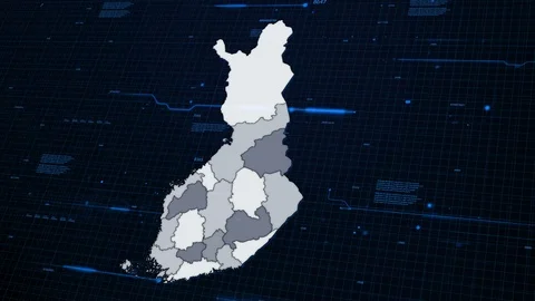 Finland network map Stock Footage 87976916