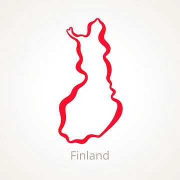 Finland - Outline Map Stock Illustration