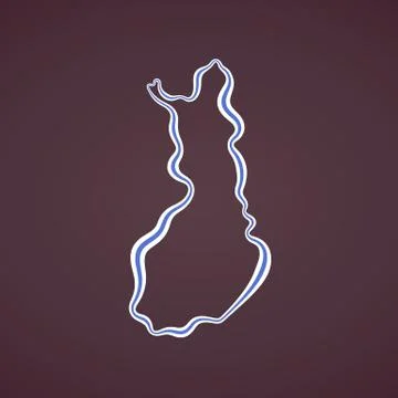 Finland - Outline Map Stock Illustration