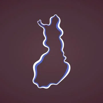 Finland - Outline Map Stock Illustration