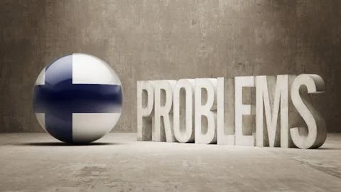 Finland. Problems Concept. Stock Illustration