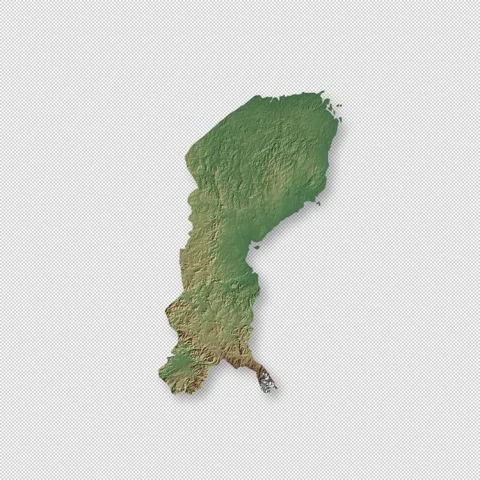 Finland Rotating 3D Relief Map Seamless Loop, Alpha Channel 4K 스톡 동영상 340718097
