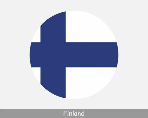 Finland Round Flag Stock Illustration