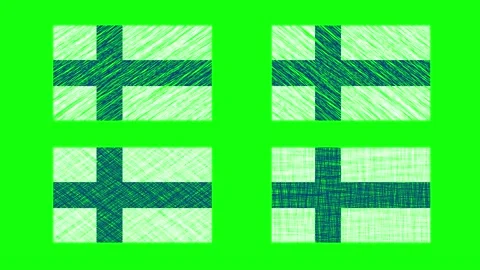 Finland Scribble Animation on Green Screen Background. Looping seamless ani.. Stock Footage 226720965