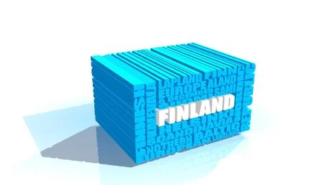 Finland tags cloud Stock Illustration
