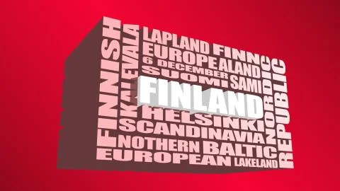 Finland tags cloud Stock Illustration