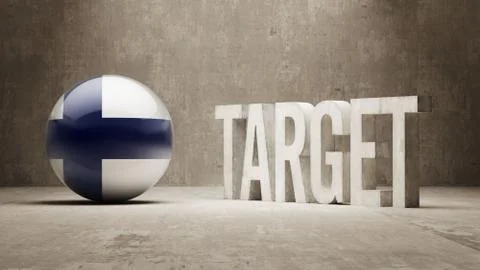 Finland. Target Concept. Stock Illustration