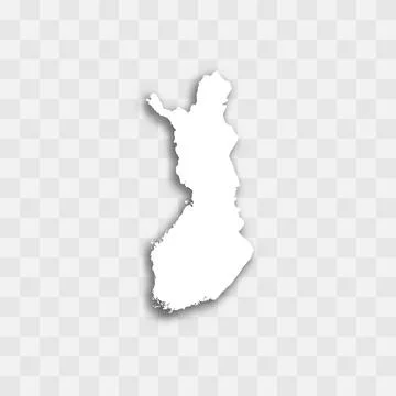 Finland vector map silhouette Stock Illustration