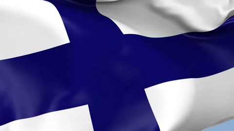Finland Waving Flag Background Loop Stock Footage 64228648
