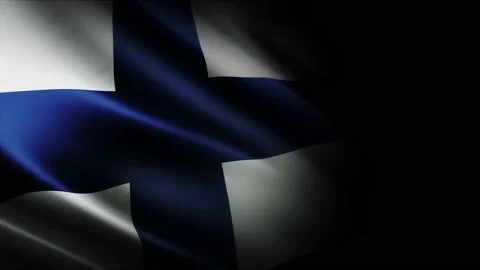 Finland Waving Flag. Seamless loop animation closeup waving. Stock Footage 238616293