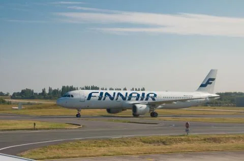 Finnair plane Stock Photos