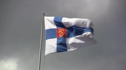 Finnish Flag Stock Footage 51419728