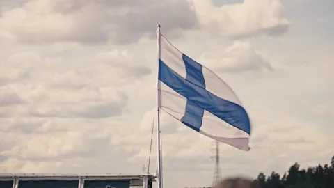 Finnish flag Stock Footage 288155875