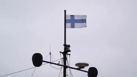 Finnish Flag Stock Footage 301465443