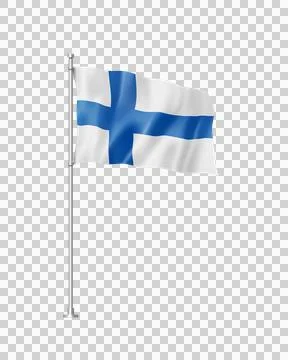 Finnish flag isolated on white Stock Illustration