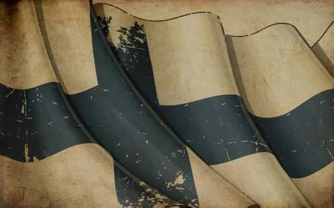 Finnish Flag Old Newspaper Stock Illustration
