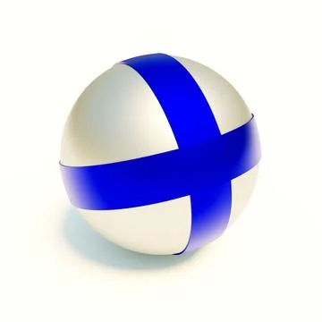 Finnish flag shpere Stock Illustration