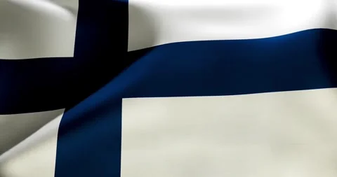 Finnish flag waving 30 seconds 4K ultra high quality 60fs video Stock Footage 321291778