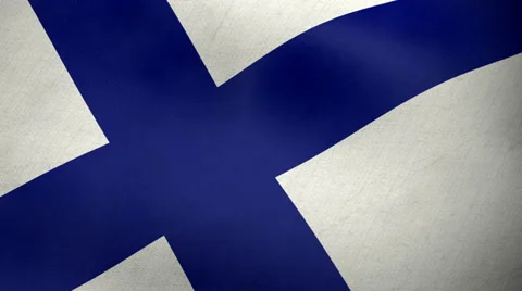 Finnish flag waving background loop 動画素材 34419840