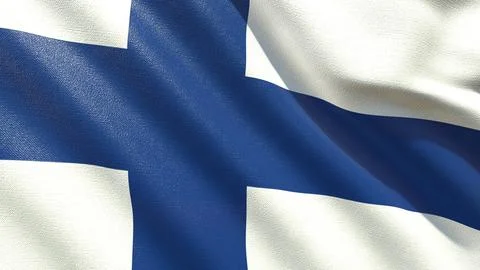Finnish flag on the whole background texture 3d-rendering Illustrazione stock