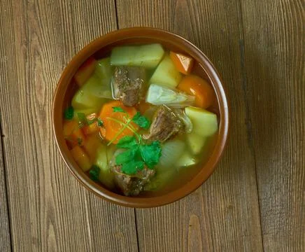 Finnish meat soup Perinteinen lihakeitto - Traditional Finnish meat soup C... Stock Photos