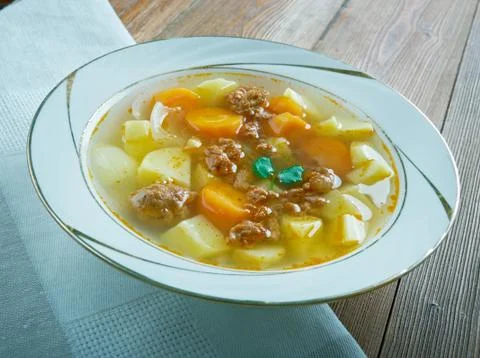 Finnish meat soup Stock-Fotos