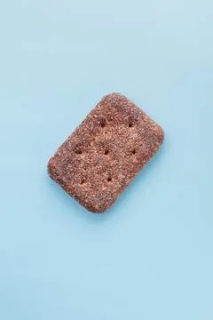 Finnish Rye Bread pattern on a blue background Stock Photos