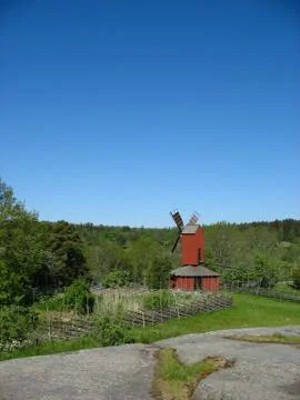 Finnish windmill Stock Photos