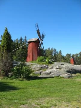 Finnish windmill Stock Photos