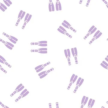Fins diver accessory glyph seamless pattern イラスト素材