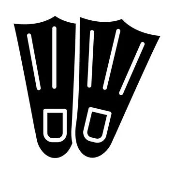 Fins Vector Icon Design Illustration Stock Illustration