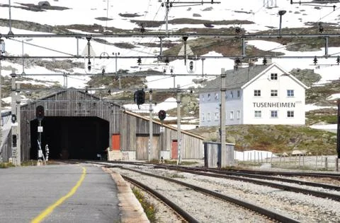 Finse train station 스톡 사진