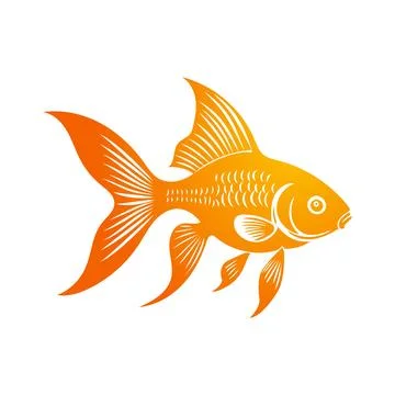 Fintastic Design Goldfish Vector Graphic Stock Illustration