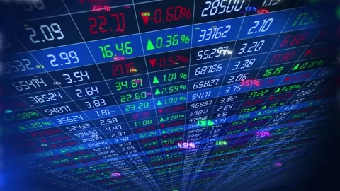 Fintech and stock market data charts Stock Footage 262741041